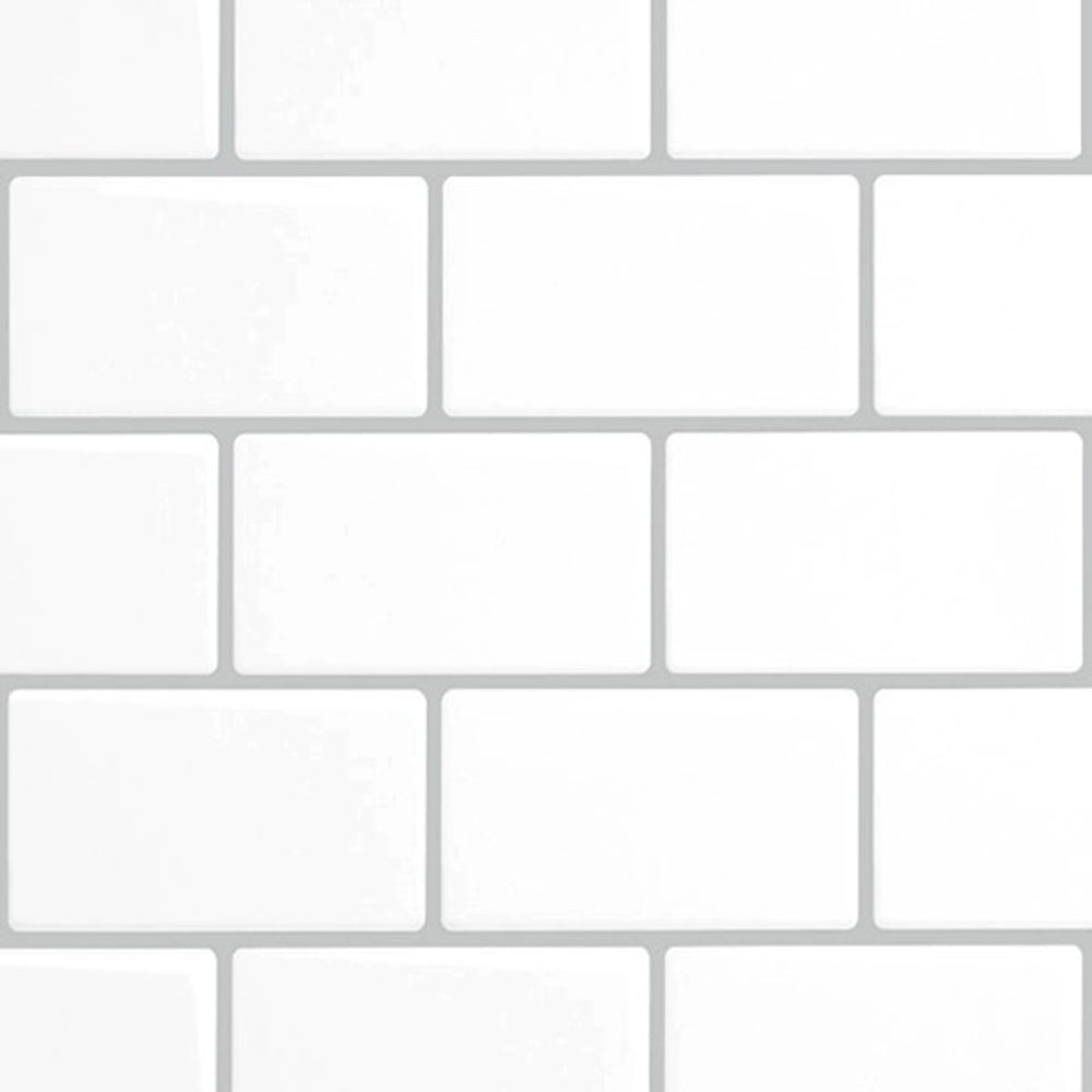 Subway Mono White 12" x 12"