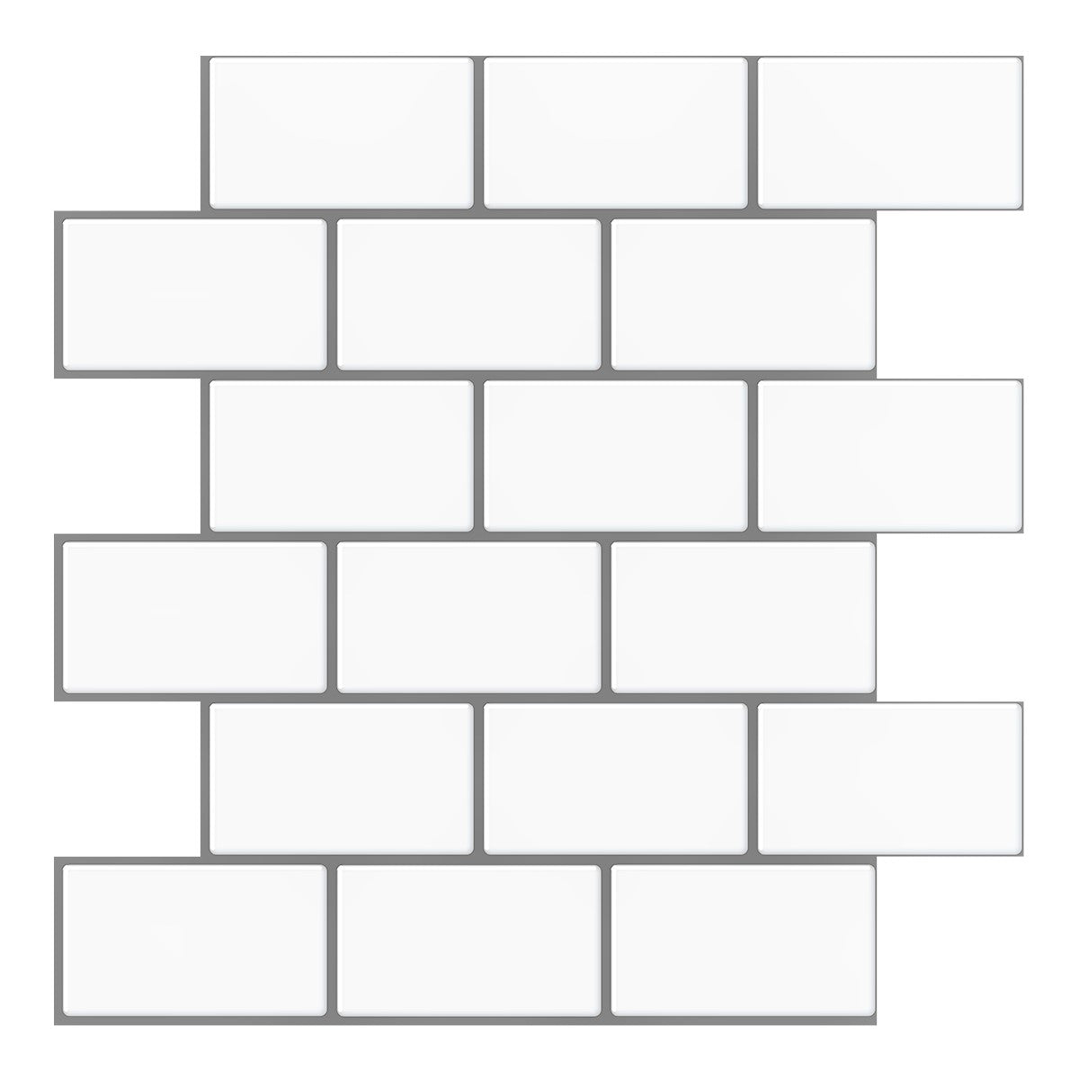 Thicker Subway Mono White Tile
