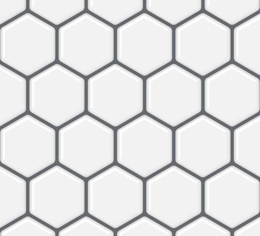 Thicker Hexa Mono White Tile