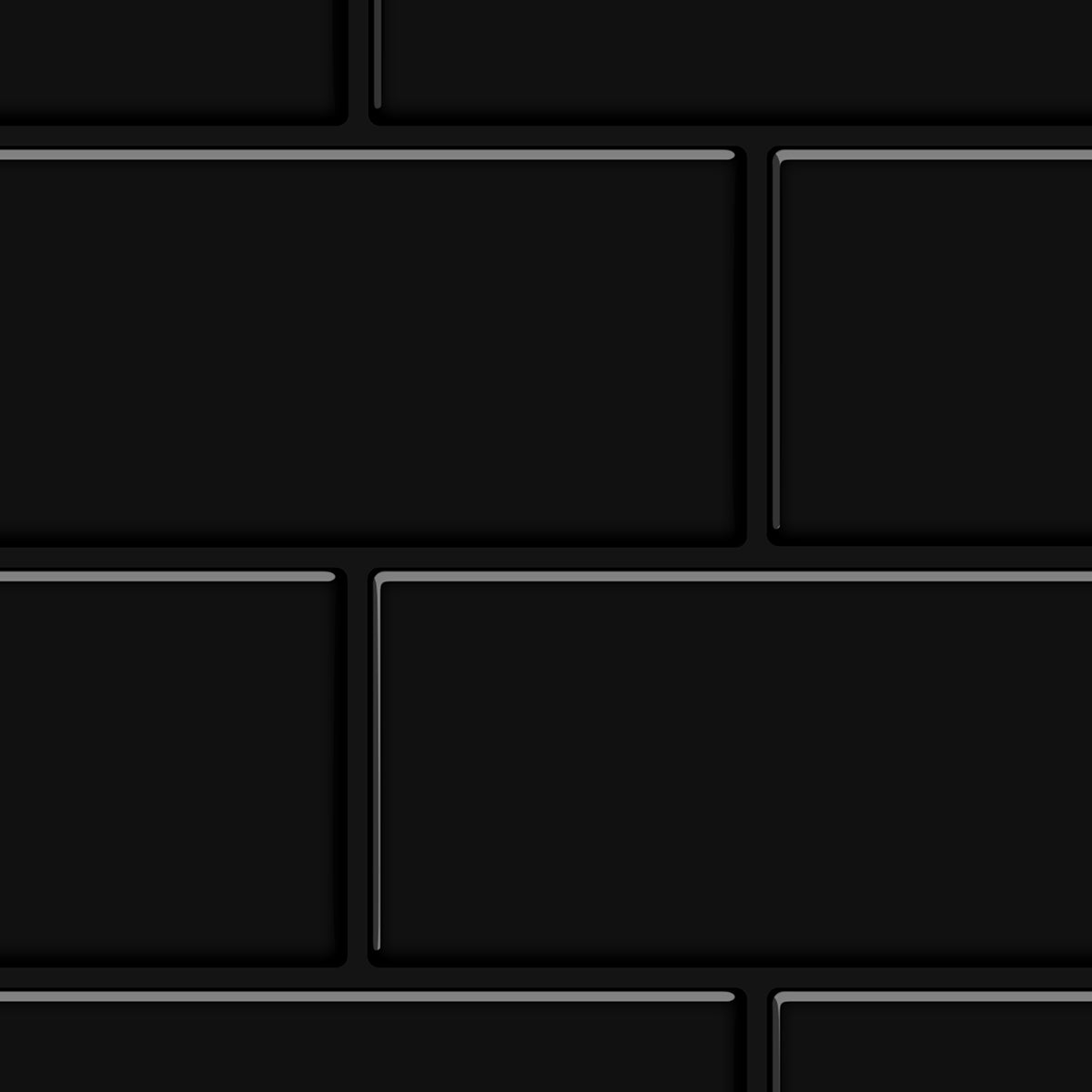 Thicker Large Subway Black Tile