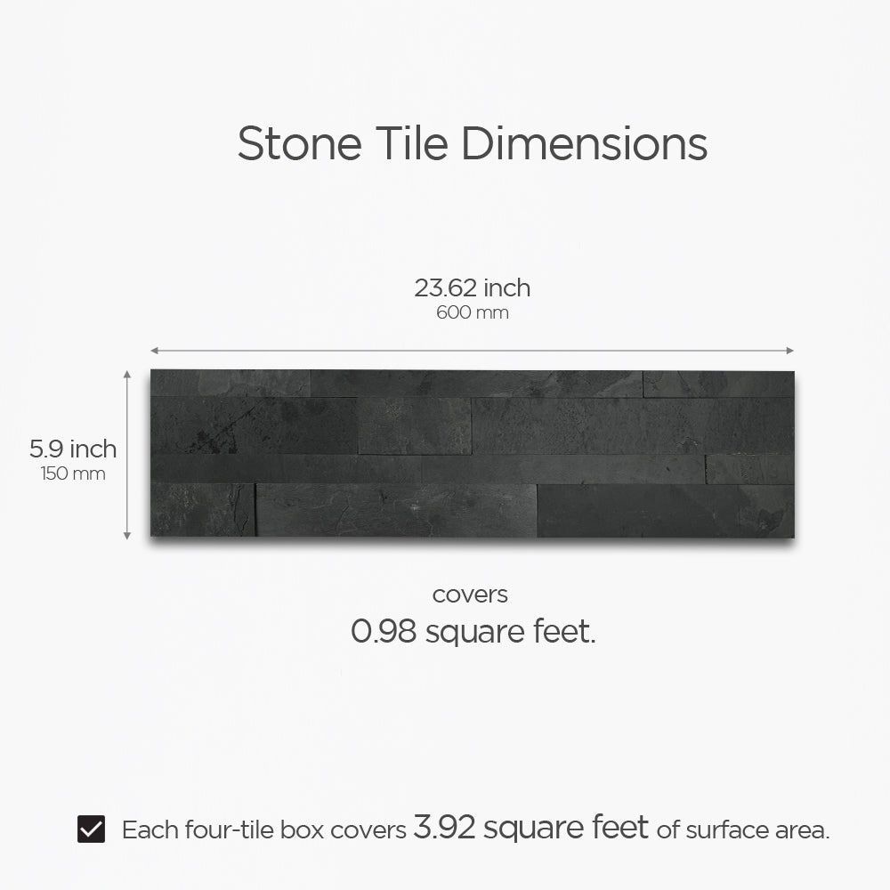 Stone Carbon Gray Tile