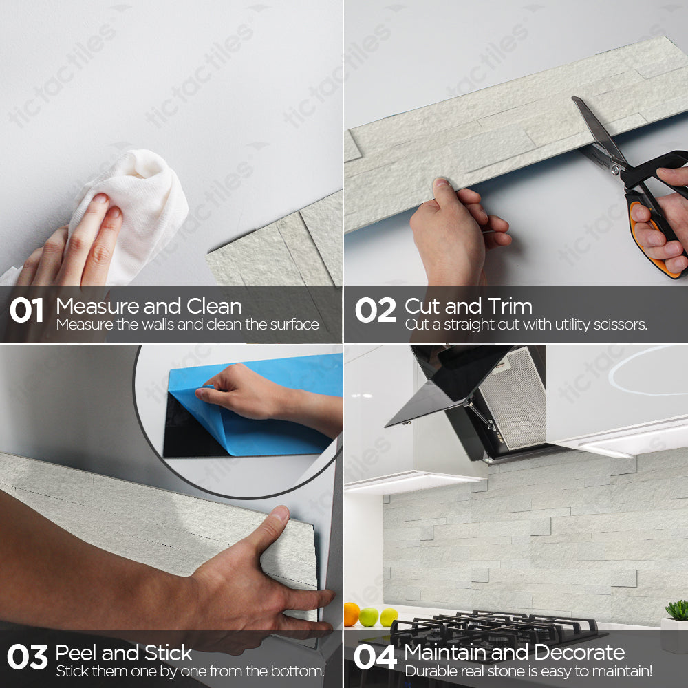 Stone Crystal Warm White Tile