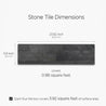Dimension of Tic Tac Tiles Dark Gray Stone Tile Peel and Stick Backsplash 23.62" x 5.9" that covers 0.98 square feet
