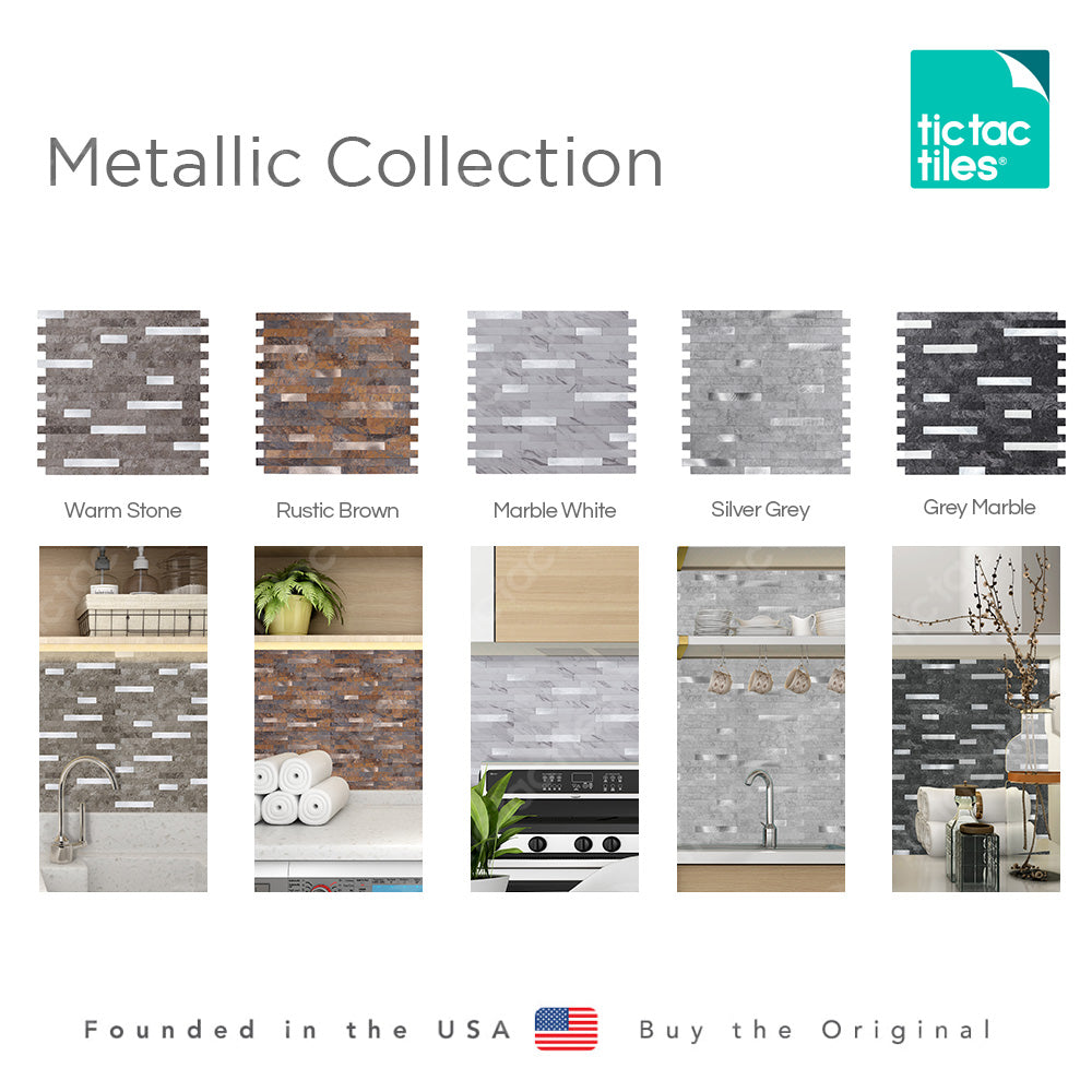 Metallic Marble Grey Tile